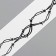 Tattoo on the body Black "Bracelet. Prilute wire. Wave" 20x3 cm
