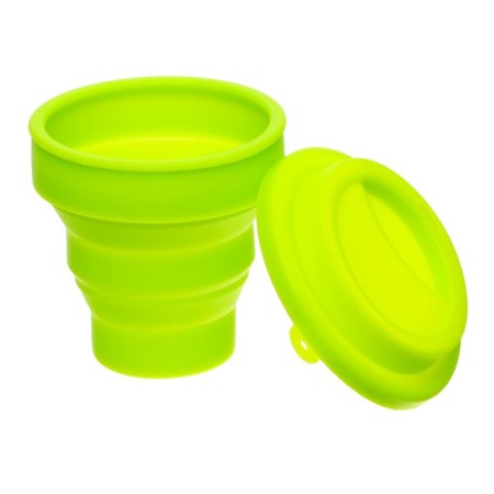 A glass for drawing DEVENTE. School, folding (silicone), light green-3