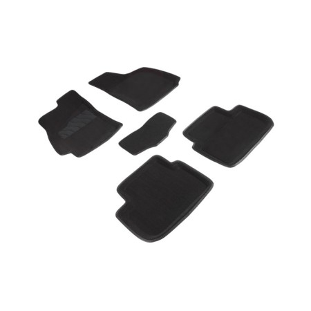 Pile rug for Chevrolet Lanos, 2005-2009, black