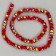 Glass beads, set 72 pcs., Size 1 pc. - 8 mm, red color
