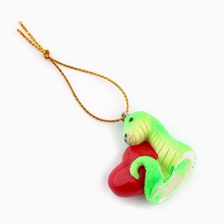 Christmas tree toy New Year's "snake", for the New Year, 3.5 x 3.2 cm-1