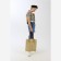 Zipper bag with lightning, beige color