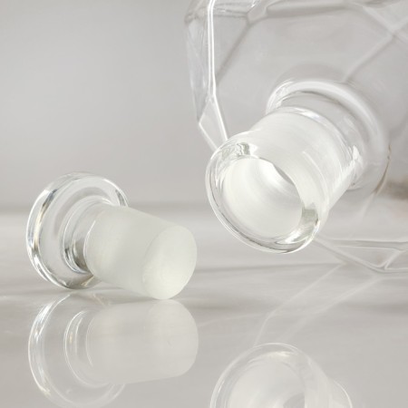 Shtof Rubin, on a stand, 850 ml, 13.5 x 13.5 x 24.5 cm-6