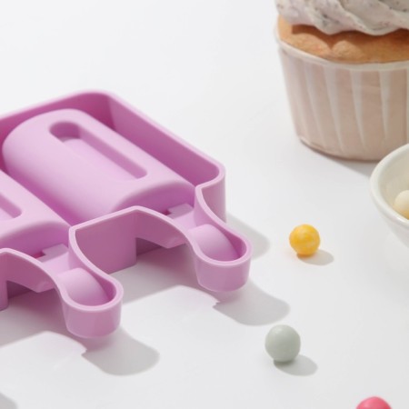 Ice Cream "Sicily", silicone, 19.5 × 11 cm, 4 cells (6.8 × 3.5 cm), color mix-3