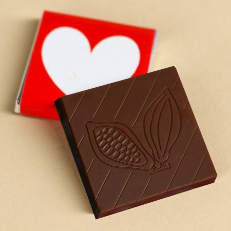Milk chocolate "Love is" in a postcard, 5 g.-2