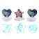 Printing color "dinosaurs", set of 3 pcs., Roller-flip with 2 nozzles, stamp pillow