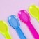 Tablespoons are plastic, in a set 12 pieces, mix colors