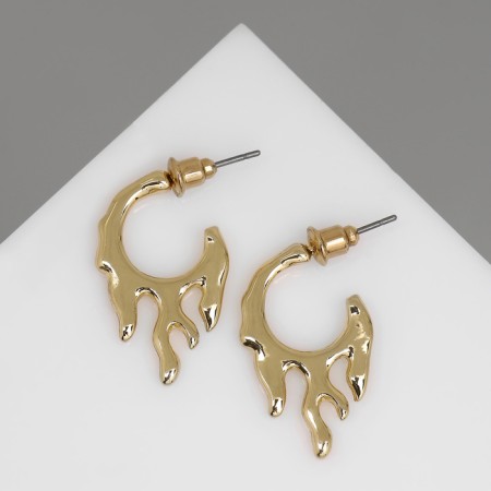 Earrings Metal "Modern" Blood, Color Gold-1