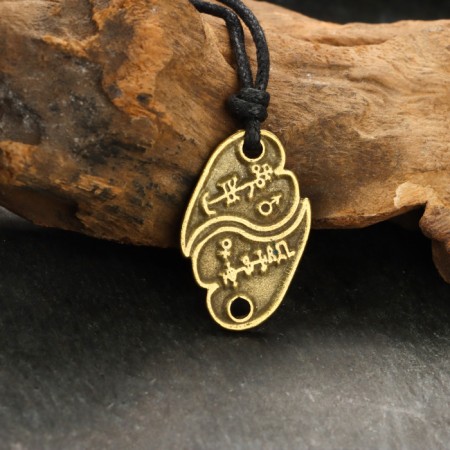 Protective amulet "Magic love anagrams" No. 28, 20x30mm, metallic-3