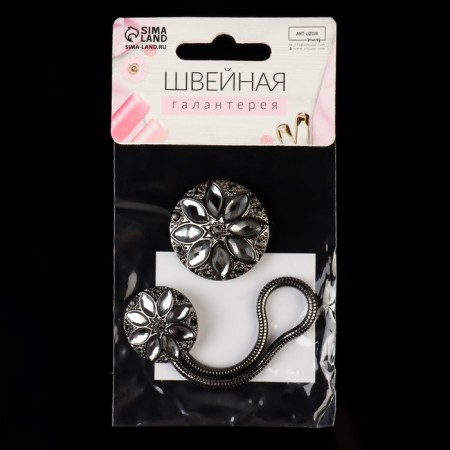 Decorative fastener, d = 2.5/3 cm, black color-1