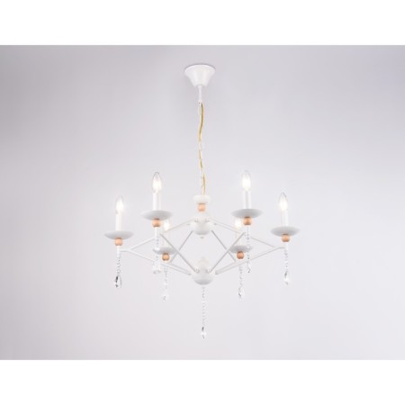 Suspended chandelier ambrella like, Modern, TR9596, 6HE14, white color, light wood-1