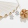 Earrings with rhinestones Xuping Cuts, white color in pink gold