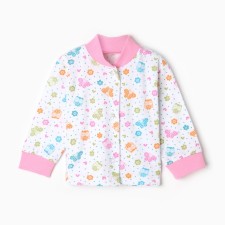 Nursery blouse, white color/owls, height 68 cm