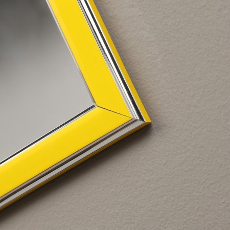 Interior mirror, acrylic, 35 x 45 cm, yellow-1