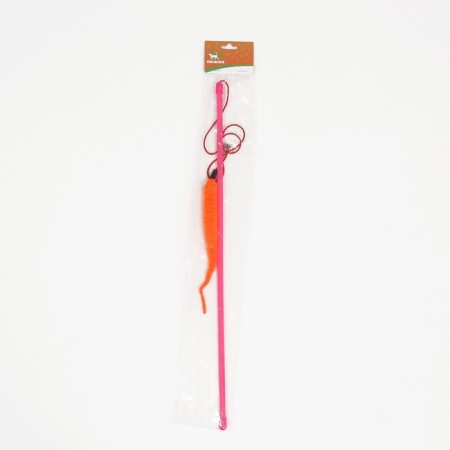Domesticope-a-piece "snake" with a bell, orange on a pink handle-3