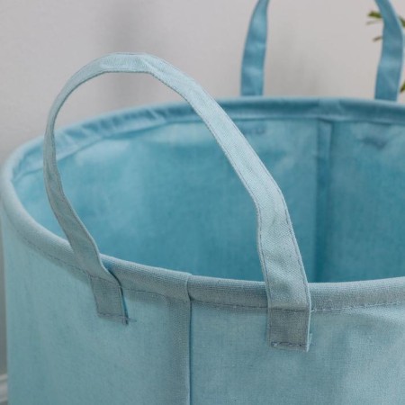 Win -linen textile basket "Mishutka", 36 × 35 cm, blue color-1