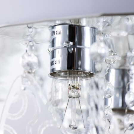 Svetogor chandelier "Simoda" 8x60W E27 LED lighting chrome 60x60cm-14