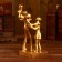 Souvenir "Family" aluminum 12.7x12.7x30.5 cm (gold coating)