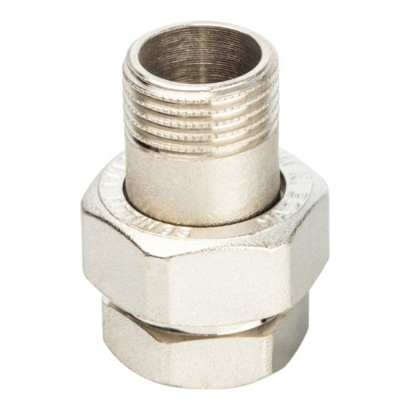 Соединение разъемное STOUT SFT-0041-000012, 1/2", ВР, "американка", уплотнение, никел латунь-1