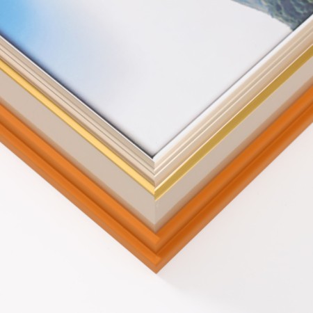 Photo frame plastic A4 "Styliani" beige with gold stroke 4.8x26x34.5 cm-2