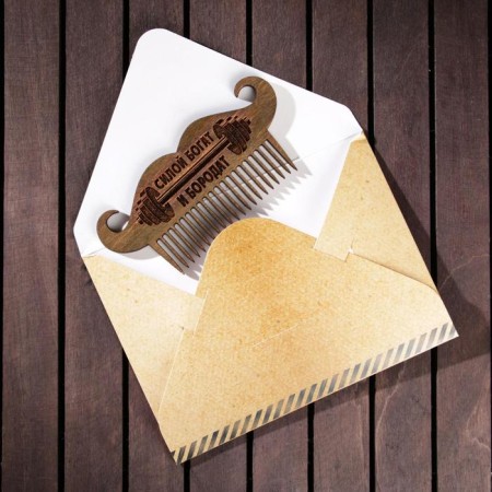 The comb for a beard is "rich and bearded", 7.3 x 5.5 cm-4