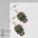 Earrings "Skull" floral, colored in gold