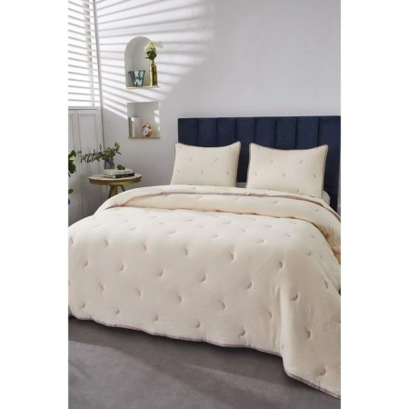 A set with a blanket "Erica", size 230x250 cm, 50x70 cm - 2 pcs, color cream-2