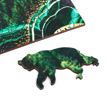 Puzzle wooden figured "Taiga Treasures", craft crook-7