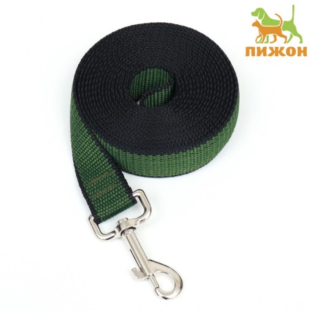Leash 3 m x 2.5 cm, green-black