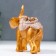 Polystone souvenir "African elephant with a flower on a blanket" under a bronze of 12.5x7x14 cm