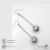 Hanging earrings "Discus", color silver, 6.3cm