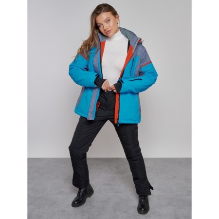 Ski jacket female winter, size 52, blue color-12