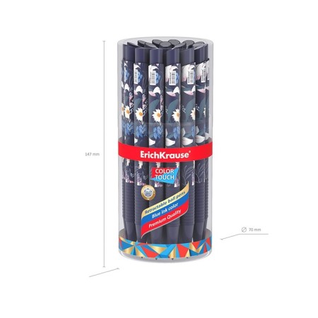 Handle Ball machine Erichkrause Colortouch Lily, node 0.7 mm, flu, blue-3