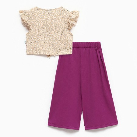 Kit for girls, beige/purple color, height 128 cm-7