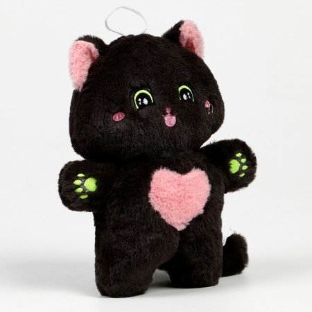 Soft toy "cat", 24 cm, black color-1