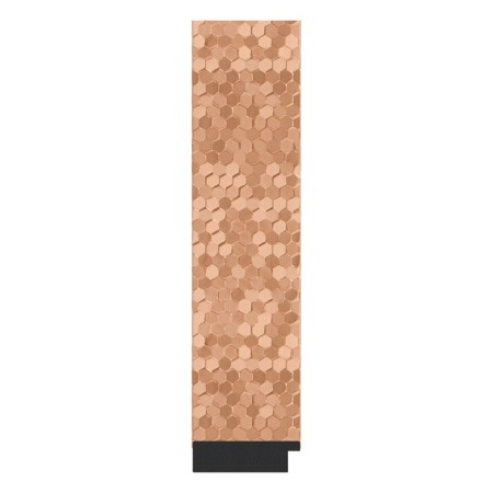 Mirror in the baguette frame, copper honeycomb 70 mm, 53.0x53.0 cm-2