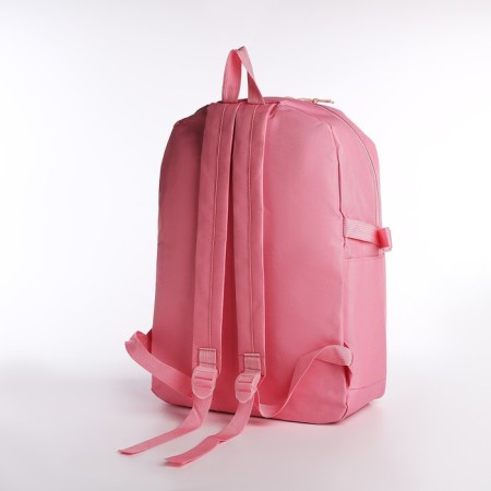 School set. A backpack with a zipper, a core, a bag, a pencil case, a bag for coins, the color is pink-6