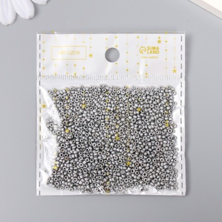 Glass glass 11/0 "metallic. Silver" 10 g-4