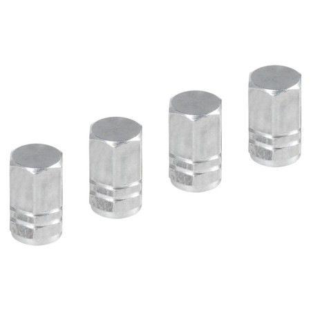 Caps on the tire valve K-1, silver, metal, 4 pcs. AVC07-1