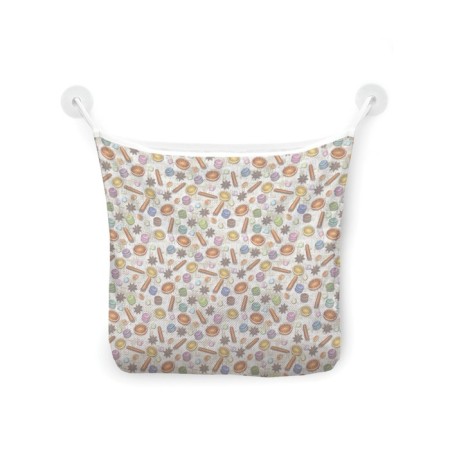 Organizer in a bath on suction cups "Christmas sweets", for storing toys and trifles, size 33x39 cm-2