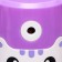 Mechanical sharpener with a container, a violet cat