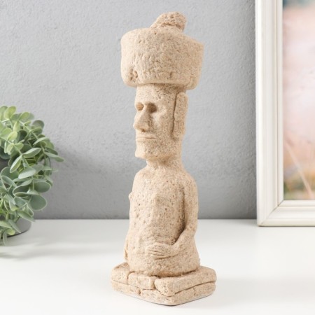 Souvenir Polystone "Island of Easter. Higherulus Moai" Sand 8.5x7x26 cm-3
