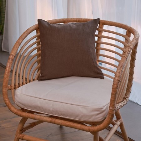 Decorative pillowcase SL Home Linen 40*40 cm, col. Brown, 100%flax