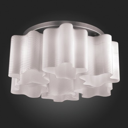 Ceiling Ceiling ST LUCE. SL117.502.06. ONDE. 6x60 watts, E27, 52x52x25 cm, silver color-2