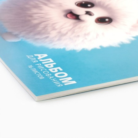 Album for drawing A4, 16 sheets on the paper clip "September 1: Fluffy"-1