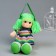 Soft toy "doll", in a knitted dress, color mix
