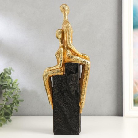 Souvenir Polystone "Lovers on a rock - back to the back" 35x13.4x5 cm-2