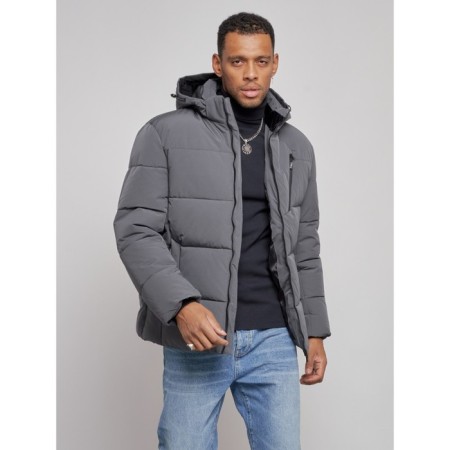 Male Winter jacket, size 58, dark gray color-6