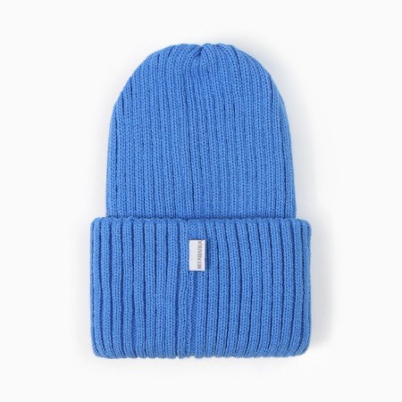 Children's hat, color bright blue, size 54-56-2