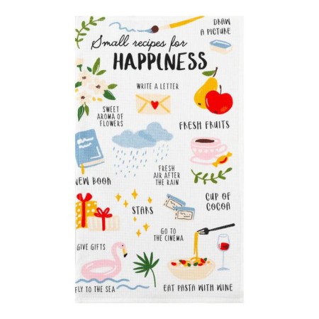 Towel kitchen shade Happiness, 35x60 cm, 100% cotton, 160g/m2-1